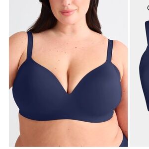 Knix Wing Woman Wireless T-shirt Bra blue size 40F